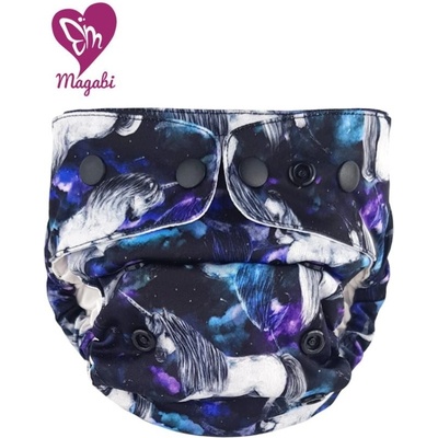 Magabi PUL SIO Comfort cover newborn na SZ Unicorns black
