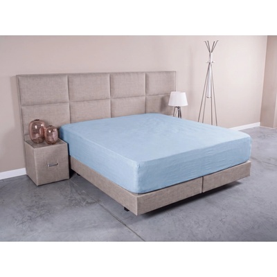 Royal Comfort Napínací prostěradlo 100% len SKY BLUE 160x220x45