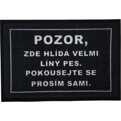 GDmats Lenivý pes Rohožka čierna 40x60 cm