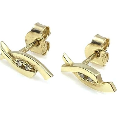Jan Kos jewellery zlaté náušnice s brilianty FT-BX0137Y