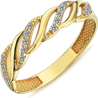 Lillian Vassago zlatý prsten se zirkony LLV98 GR007