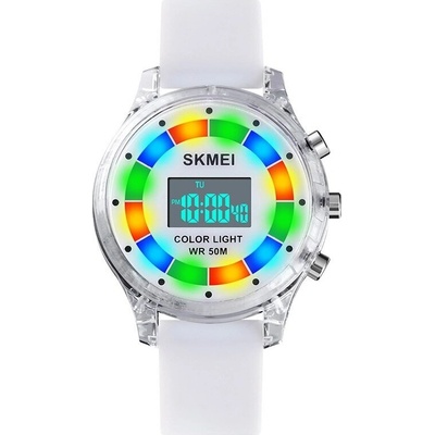 Skmei Детски часовник SKMEI Multicolor, Дигитален, Бял, Различни цветове (SKMEI-1596-KIDS-WHITE)