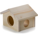 JK ANIMALS dřevěný domek z masivu pro křečky 12,5 x 10,5 x 11,5 cm