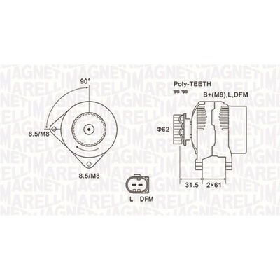 Alternátor MAGNETI MARELLI 063731820010