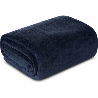 Eurofirany deka SIMPLE tmavo modrá na dotyk jemná jednofarebná deka tmavomodrá Polyester 150x200