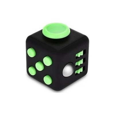 FIDGET CUBE 3,5 x 3,5 cm Černá zelená – Zboží Mobilmania