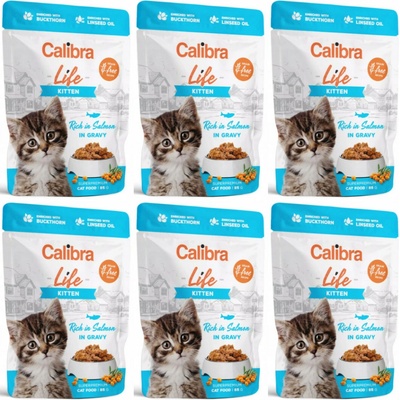 Calibra Life Kitten Salmon gravy 6 x 85 g