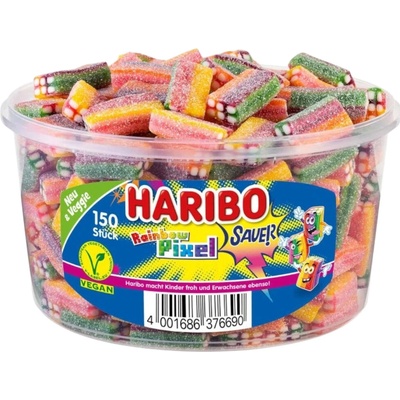 Haribo Rainbow Pixel Sauer dóza 1,2 kg