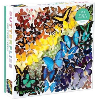 Image 1 of Galison - Puzzle Rainbow Butterflies - 500 piese