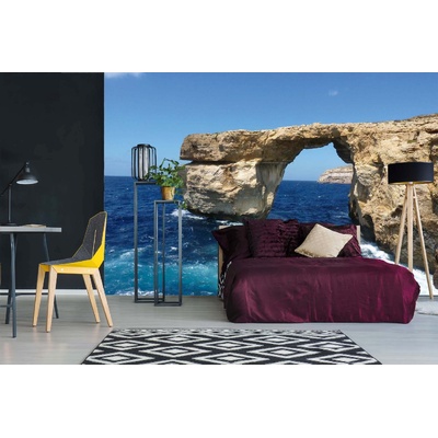 DIMEX ART Самозалепваща се флизелинова фототапета лазурен прозорец 375 x 250 см