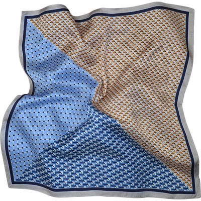 hedvábný šátek béžovo-modrý – Zbozi.Blesk.cz