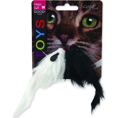 Magic Cat myš plyš hrkajúca 11 cm 2 ks