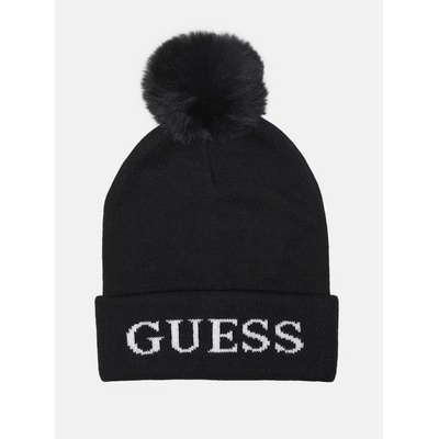 Guess dámská čepice logo Pom černá