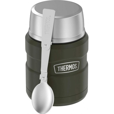 Thermos Style termoska se skládací lžící a šálkem 470 ml vojenská zelená