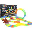 RKToys Svítící autodráha VARIABLE Light Loop 179 dílů se smyčkou 360°