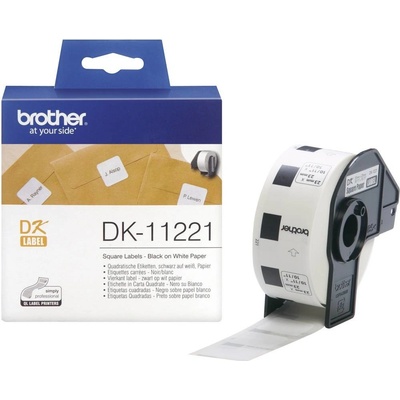 Brother DK-11221 etikety v roli 23 x 23 mm papier biela 1000 ks trvalé DK11221 univerzálne etikety; DK11221