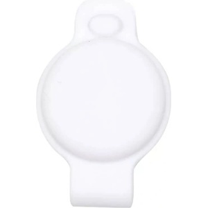 JC Силиконов държач за каишки за домашни любимци за Apple AirTag - JC AirTag Pet Collar Back Clip (бял)