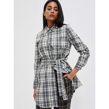 Moodo Бяла и сива дамска карирана риза Moodo Moodo | Siv | ЖЕНИ | XS