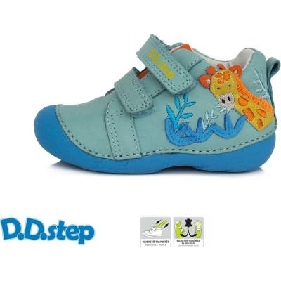 D.D. Step kožené topánky 015 žirafa sky blue