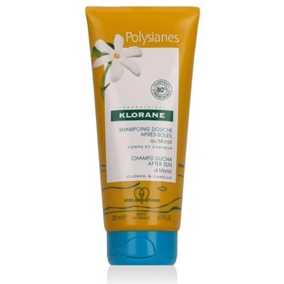 Klorane Polysianes After-Sun Shower Shampoo почистващ гел за тяло, лице и коса 200 ml за жени