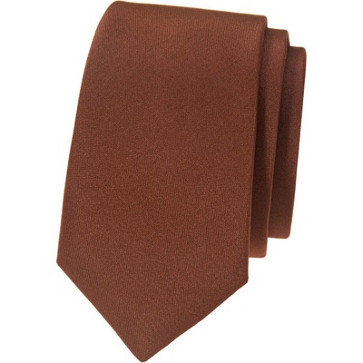 Avantgard Kravata Slim Lux 571-9956 hnědá mat
