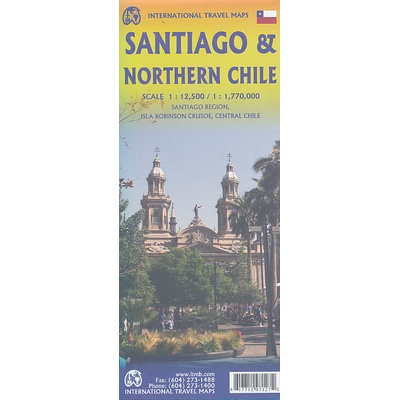 ITMB Publishing plán Santiago de Chile 1:12,5 t., Northern Chile 1:1 770 t. ITM
