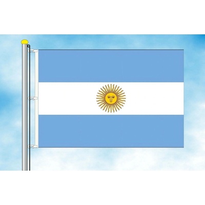 LIBEA, s.r.o. Vlajka Argentiny Rozměr: 30×45 cm, Uchycení: Karabiny na stožár