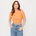 Be You Тениска Be You Women's Cropped Rib T-Shirt - Tangerine