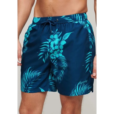 Superdry Бански гащета Superdry Hawaiian Print 17´´ swimming shorts - Blue (Palm Print Navy)