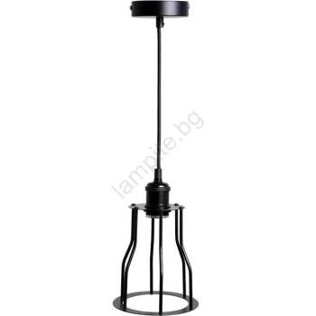 NEDES Пендел 1xE27/60W/230V Ø 15 см черен (ND3929)