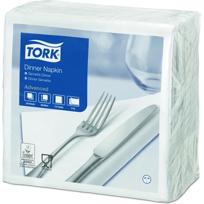 Tork ubrousky papírové 2V večeře bílá 39x39cm – Zboží Dáma