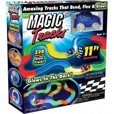 Wiky Fajn Magic Tracks svítící autodráha 220 dílů