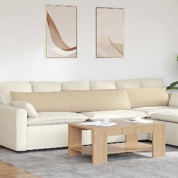 vidaXL Диван възглавници 2 pcs Крем 200 x 40 см текстил (42013875)