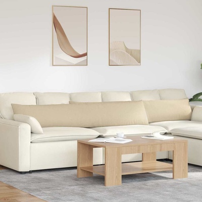 vidaXL Диван възглавници 2 pcs Крем 200 x 40 см текстил (42013875)