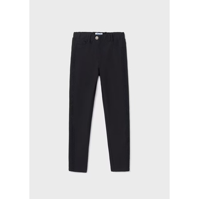 Mayoral kalhoty natahovací s ozdobnými lampasy černé – Zboží Mobilmania