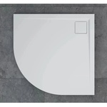 SanSwiss Полукръгло бяло душ корито SanSwiss Livada W20R 80x80 см slim (W20R5508004)