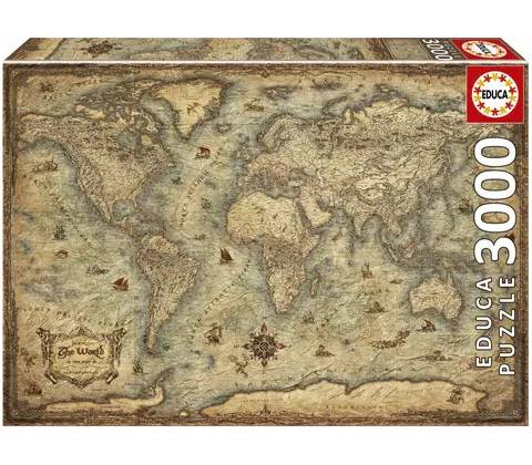 EDUCA Mapa světa 3000 dielov