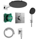 Hansgrohe Raindance Alive S - Душ комплект с термостат за вграждане, диаметър 30 cm, 3 струи, хром 24630000 (24630000)