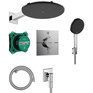 Hansgrohe Raindance Alive S - Душ комплект с термостат за вграждане, диаметър 30 cm, 3 струи, хром 24630000 (24630000)