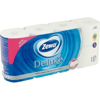 Zewa Deluxe Pure White Aqua Tube 3-vrstvový 8 ks