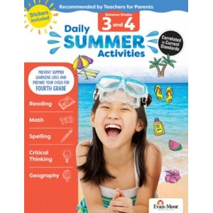 Daily Summer Activities: Between 3rd Grade and 4th Grade, Grade 3 - 4 Workbook: Moving from 3rd Grade to 4th Grade, Grades 3-4 (ISBN: 9781629384863)