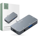 Tech-Protect v6-hub адаптер 4в1 сив (9490713931585)