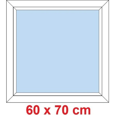 Soft Plastové okno 600 x 700 mm, FIX neotevíravé, Bílá