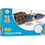 Bigjigs Toys Детска играчка Bigjigs - Дървен корабокрушенски мост (BJT264)