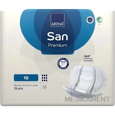 ABENA San Premium 10 vkladacie plienky anatomické 36 x 70 cm savosť 2800 ml 25 ks