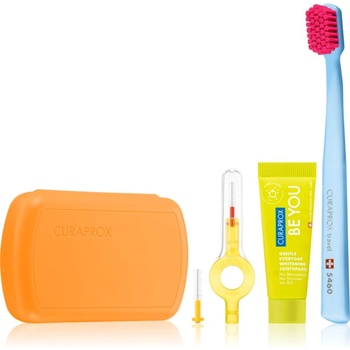 CURAPROX Travel Set комплект за пътуване за зъби, език и венци Orange