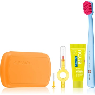 CURAPROX Travel Set комплект за пътуване за зъби, език и венци Orange