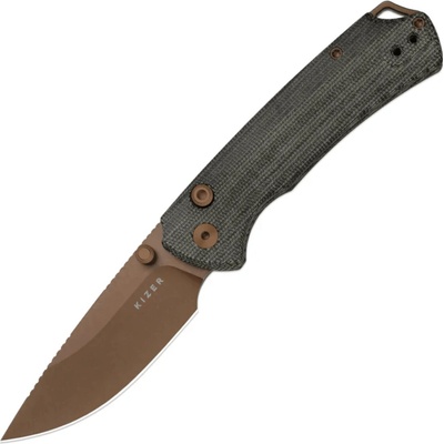 Kizer T1 BD Nitro-V,Sunset Metal PVD Norplex UltreX Micarta