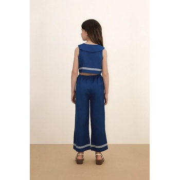 Tinycottons Детска риза с лен Tinycottons STRIPES CROPPED SHIRT (SS26.219)