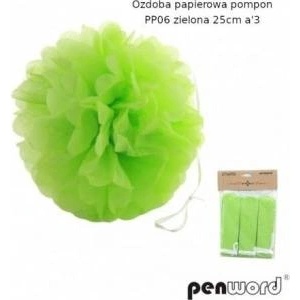 POLSIRHURT Paper Pompon Green 25cm pp06